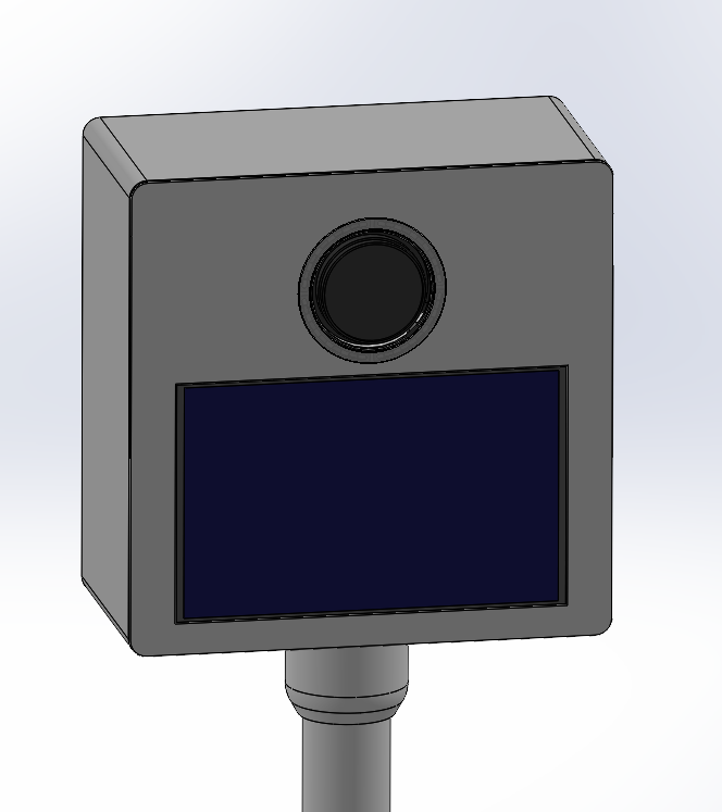 3d printed photobooth box 10inch variant with dslr front view