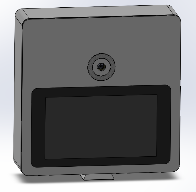 3d printed photobooth box 7inch variant with pi camera front view