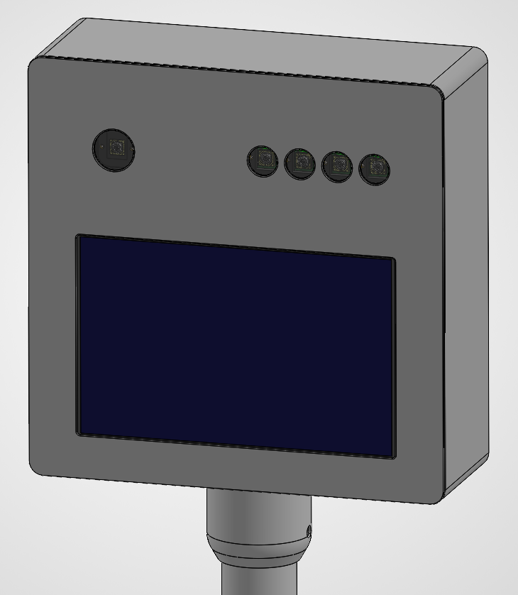 3d printed photobooth box 10inch front view