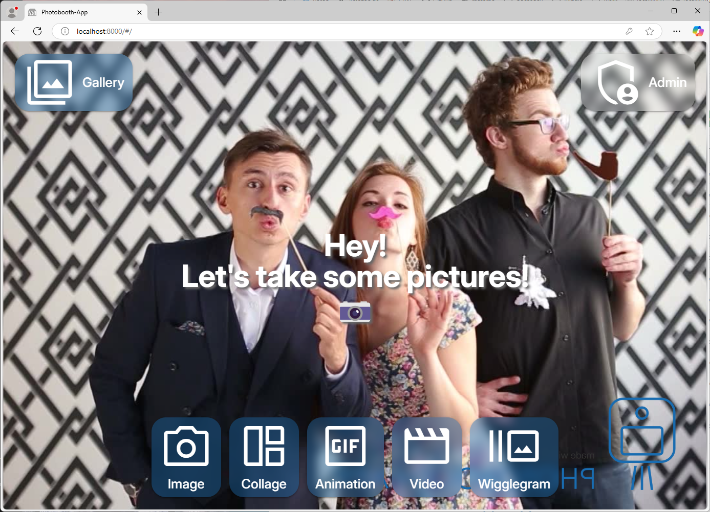 Photobooth frontpage