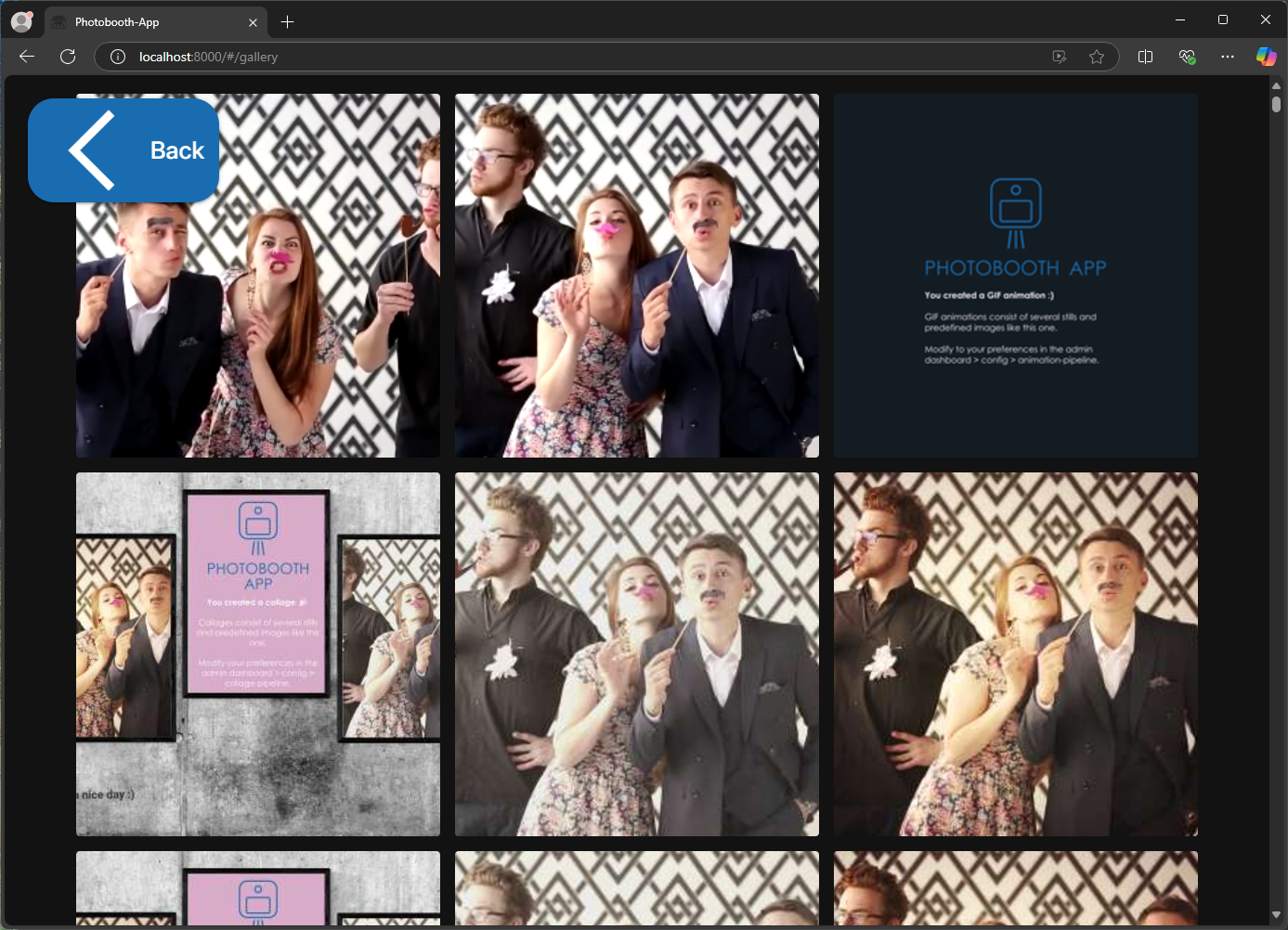 List images in the gallery