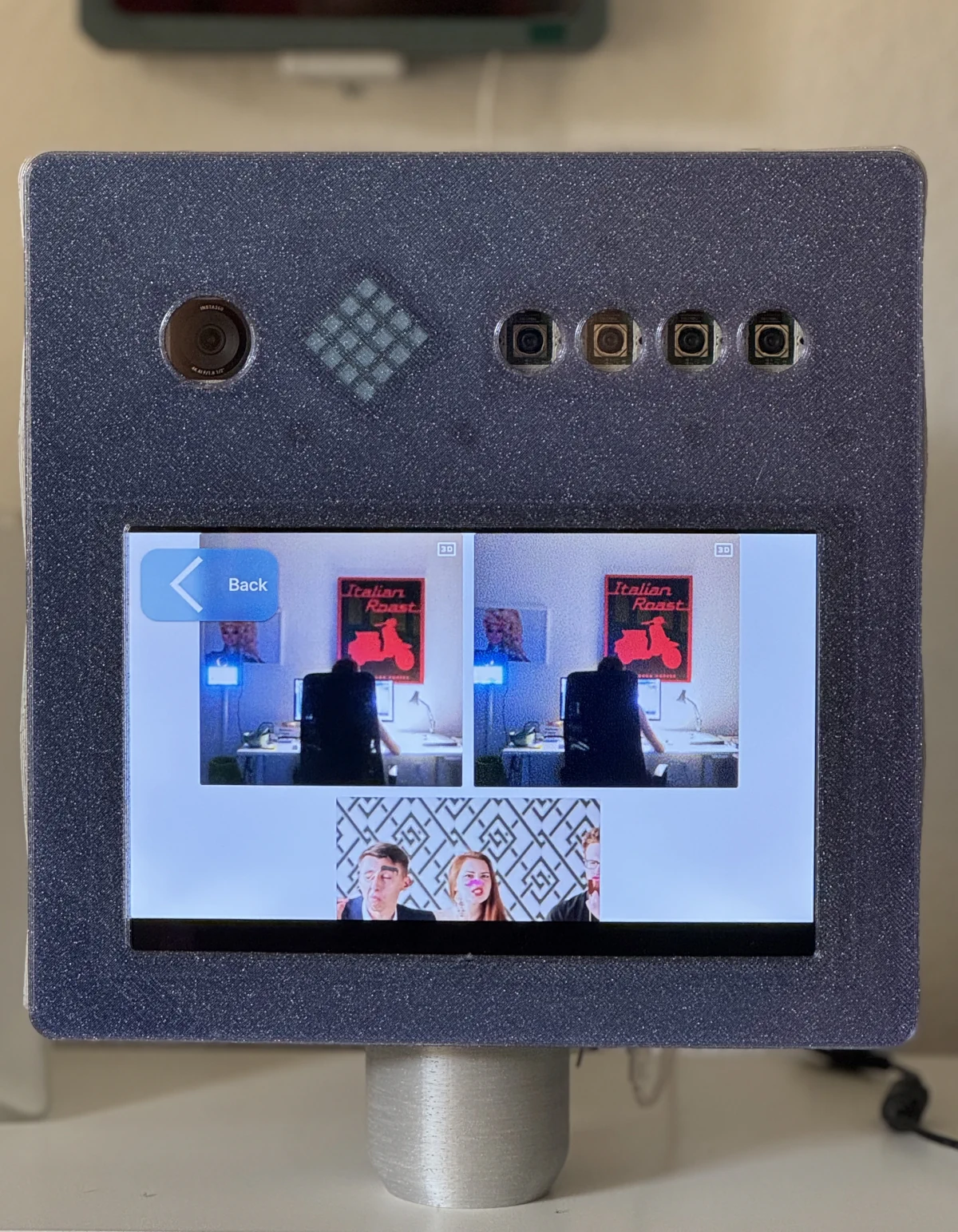 photobooth-app 3d printed box with wigglecam