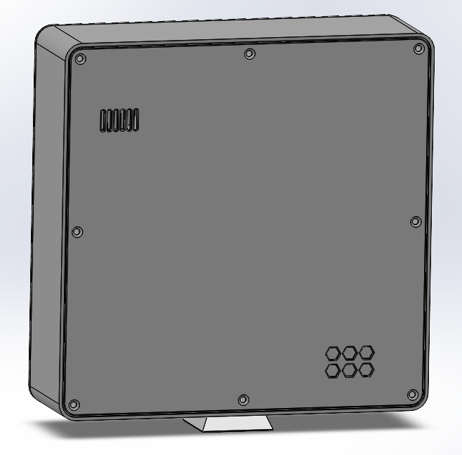 3d printed photobooth box rear view closed